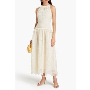SIMKHAI Gabriela gathered corded lace midi dress